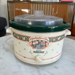 Vintage “A Garden of Good Things” Rival Crock-Pot Slow Cooker*TESTED